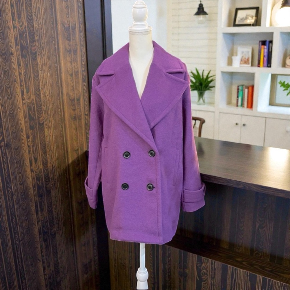 Liz Claiborne Twill Midweight Womens Peacoat NWT
